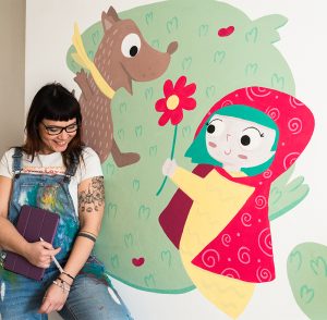 Chiara Pini illustra murlaes sulle tue pareti